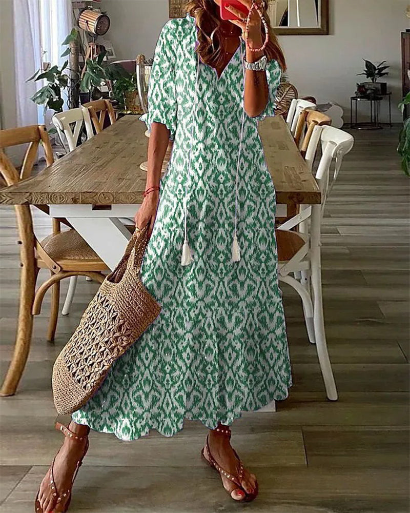 Dianna – Rochie boho cu croială care avantajează zona taliei