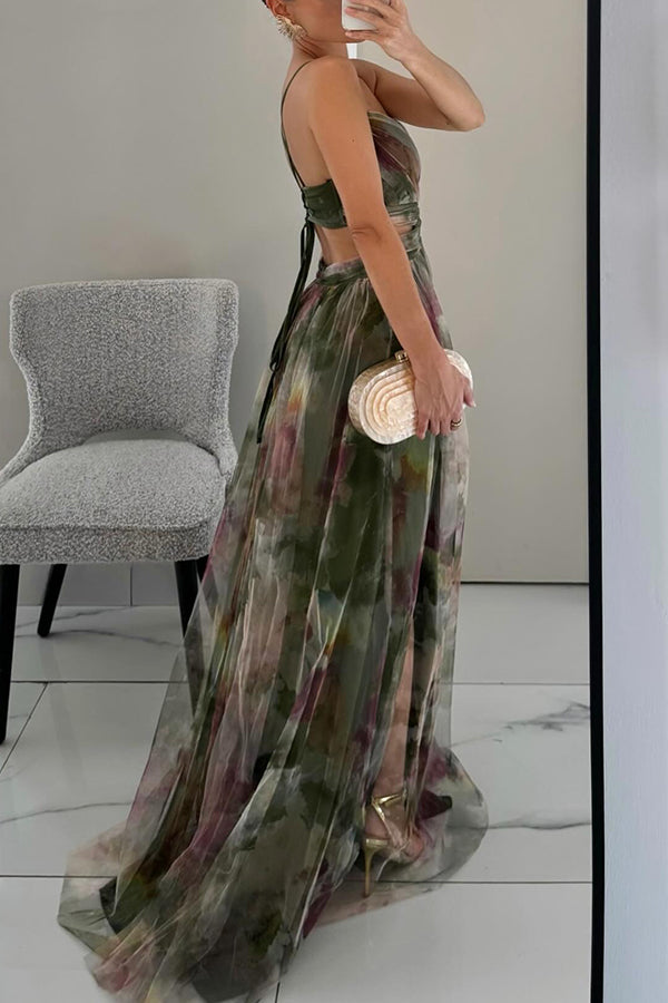 Gwendolyn - Elegant Rochie Maxi cu Imprimeu Floral Damă