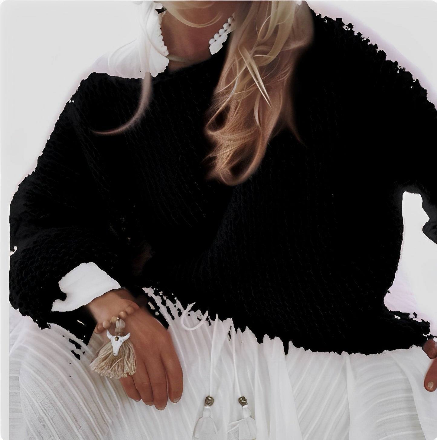 Caroline - Pulover cald, tricotat lejer pentru femei