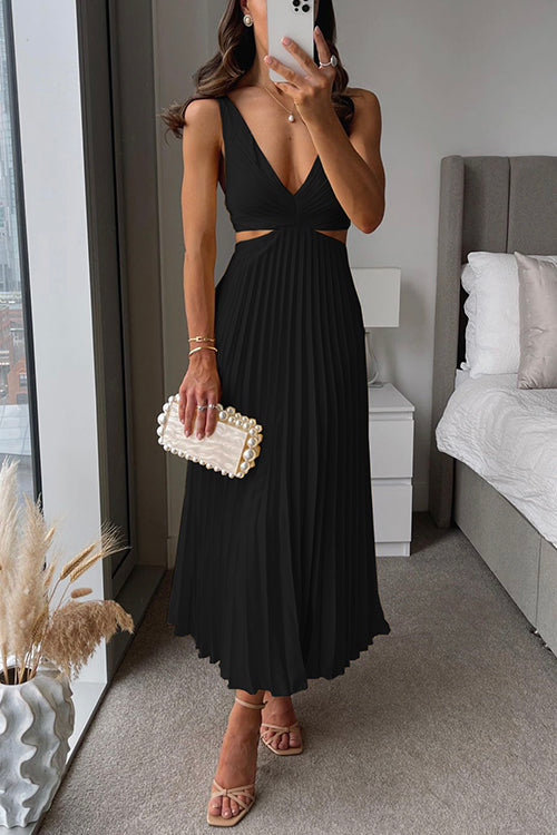 Arya - Elegantă Rochie Midi cu Pliuri pentru Femei