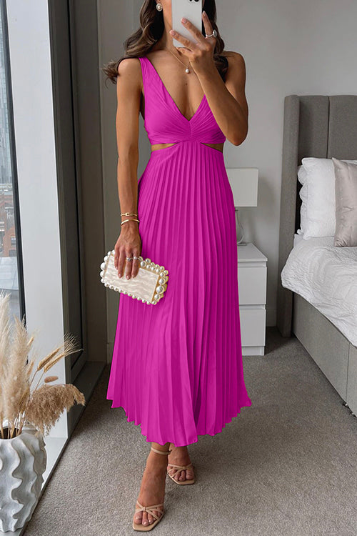 Arya - Elegantă Rochie Midi cu Pliuri pentru Femei