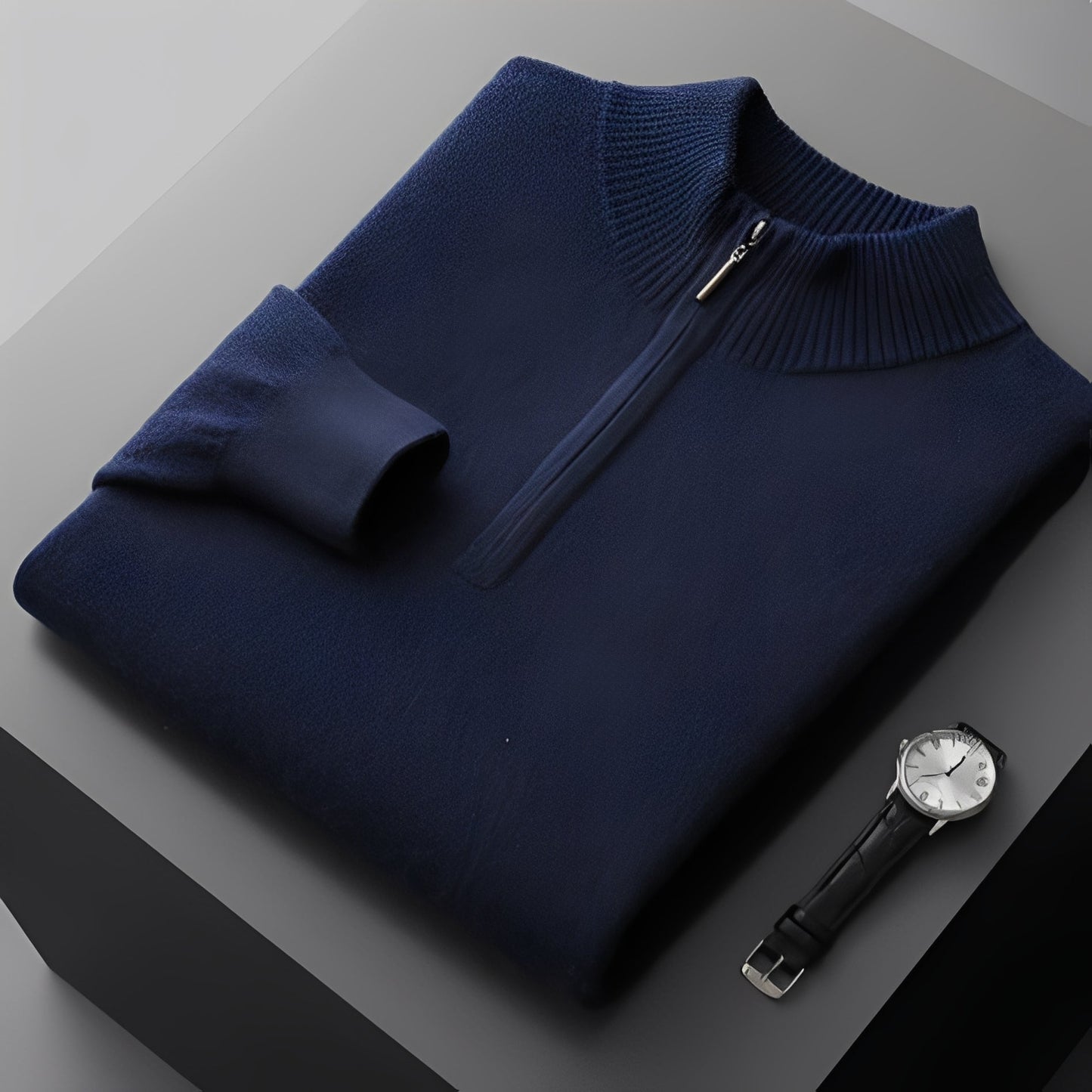 Weldon - Pulover tricotat cu fermoar pe jumătate pentru bărbați