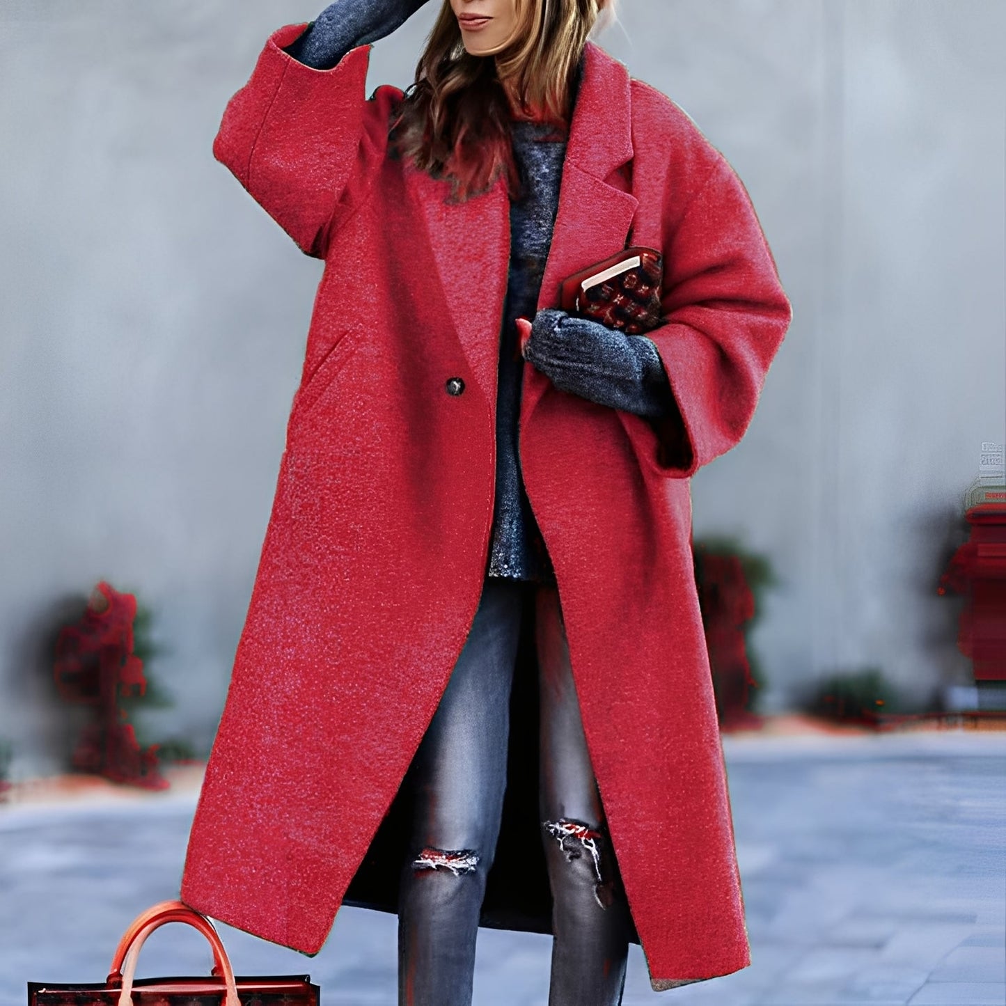 Haylie - Elegant, clasic, lejer mantou pentru femei