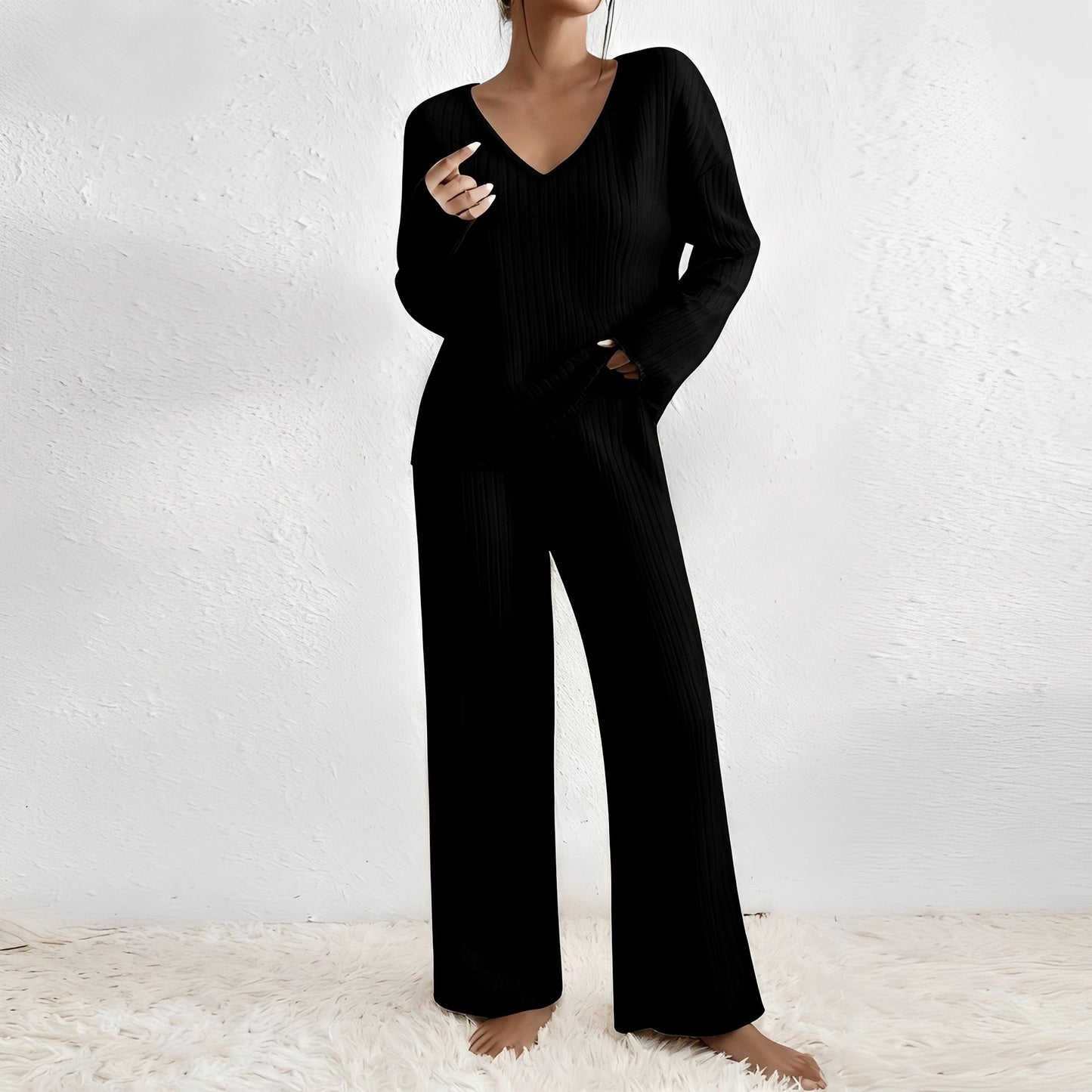 Carly - Set modern tricotat din două piese pentru dame