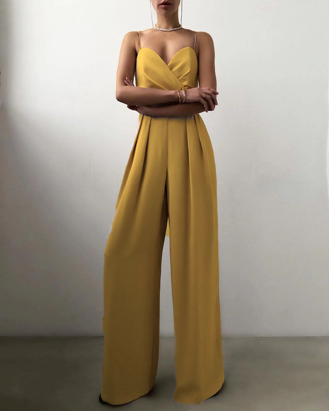 Becca - Salopetă Înaltă și Sophisticată cu Talie Înaltă
