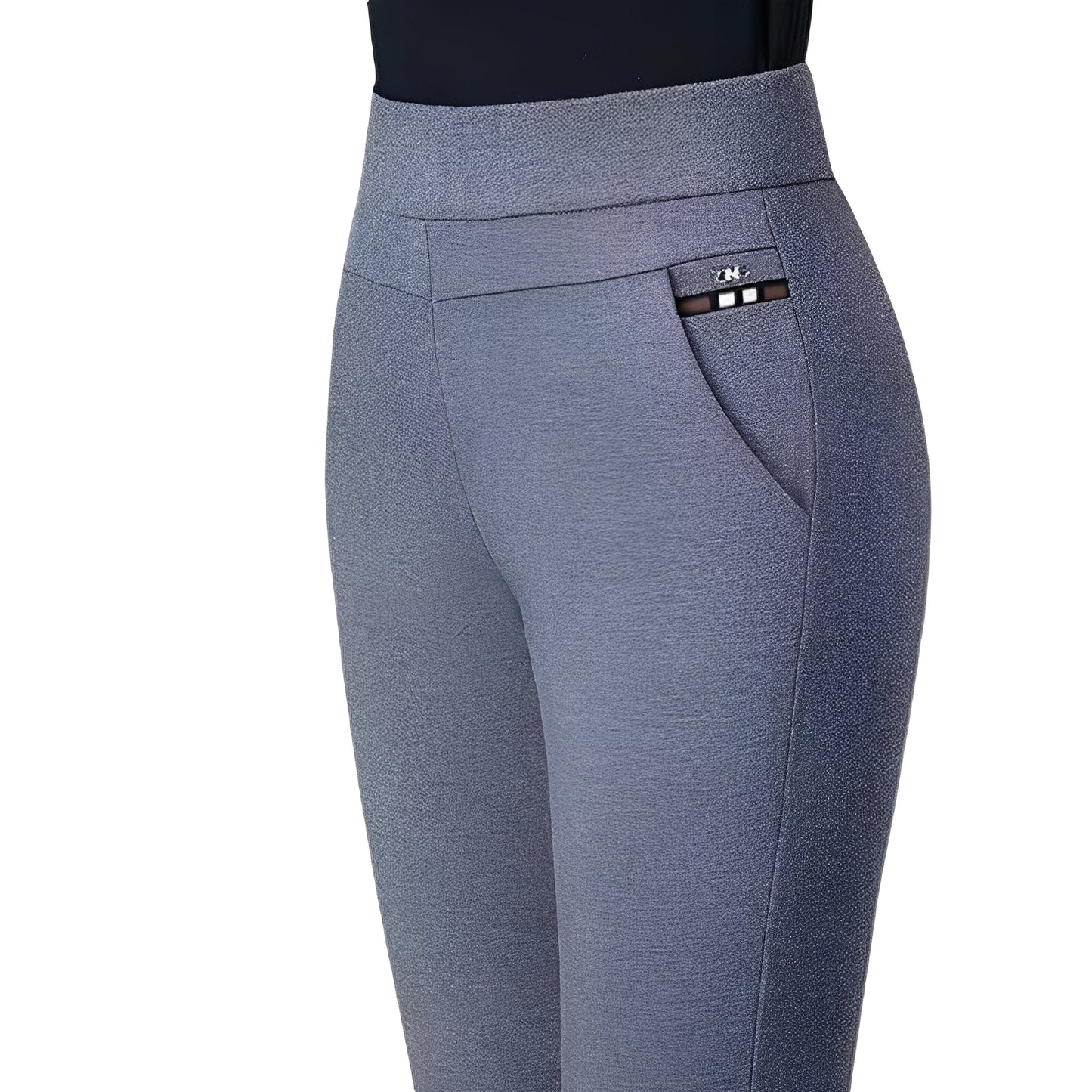 Wenda - Pantaloni cu talie înaltă și elastic pentru femei