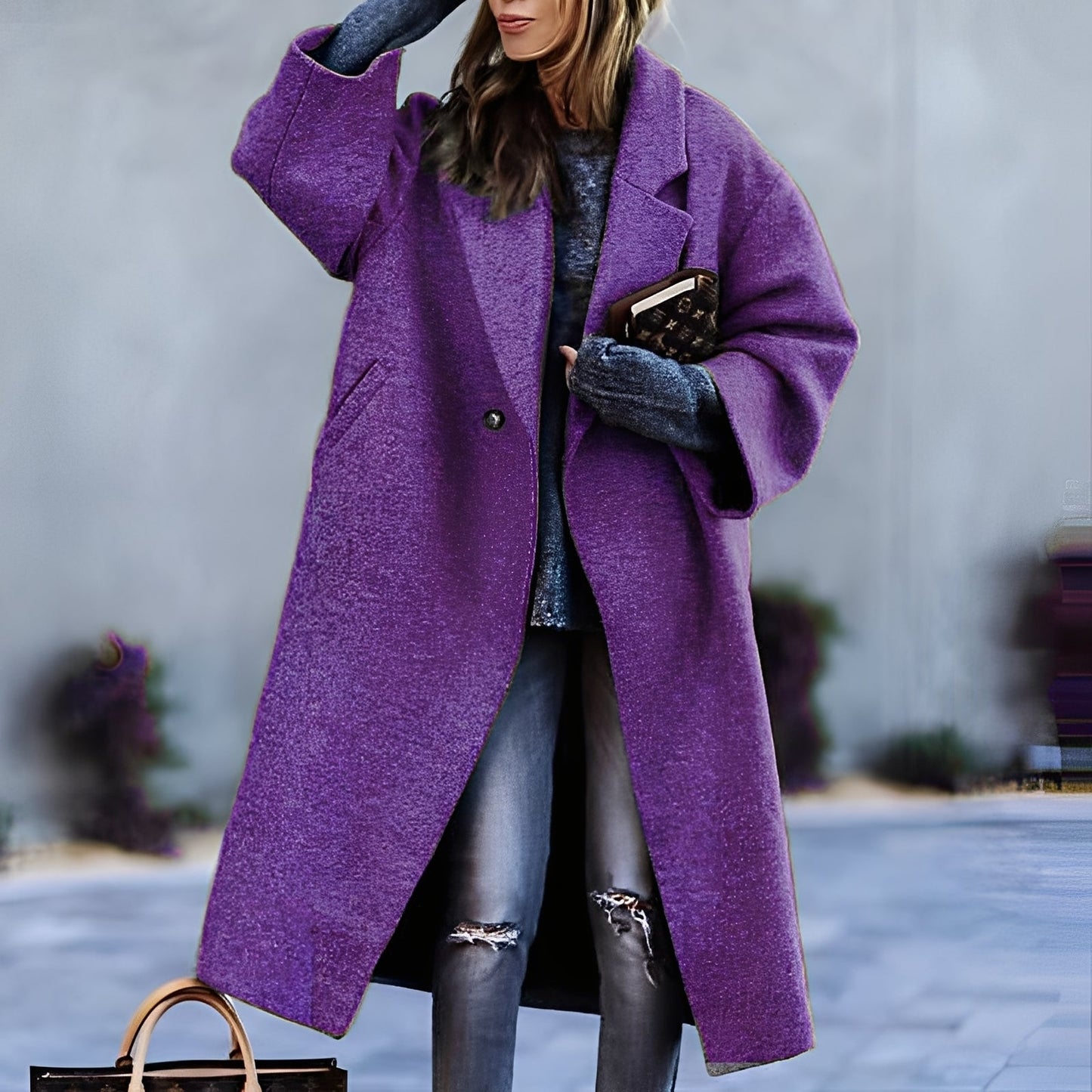 Haylie - Elegant, clasic, lejer mantou pentru femei