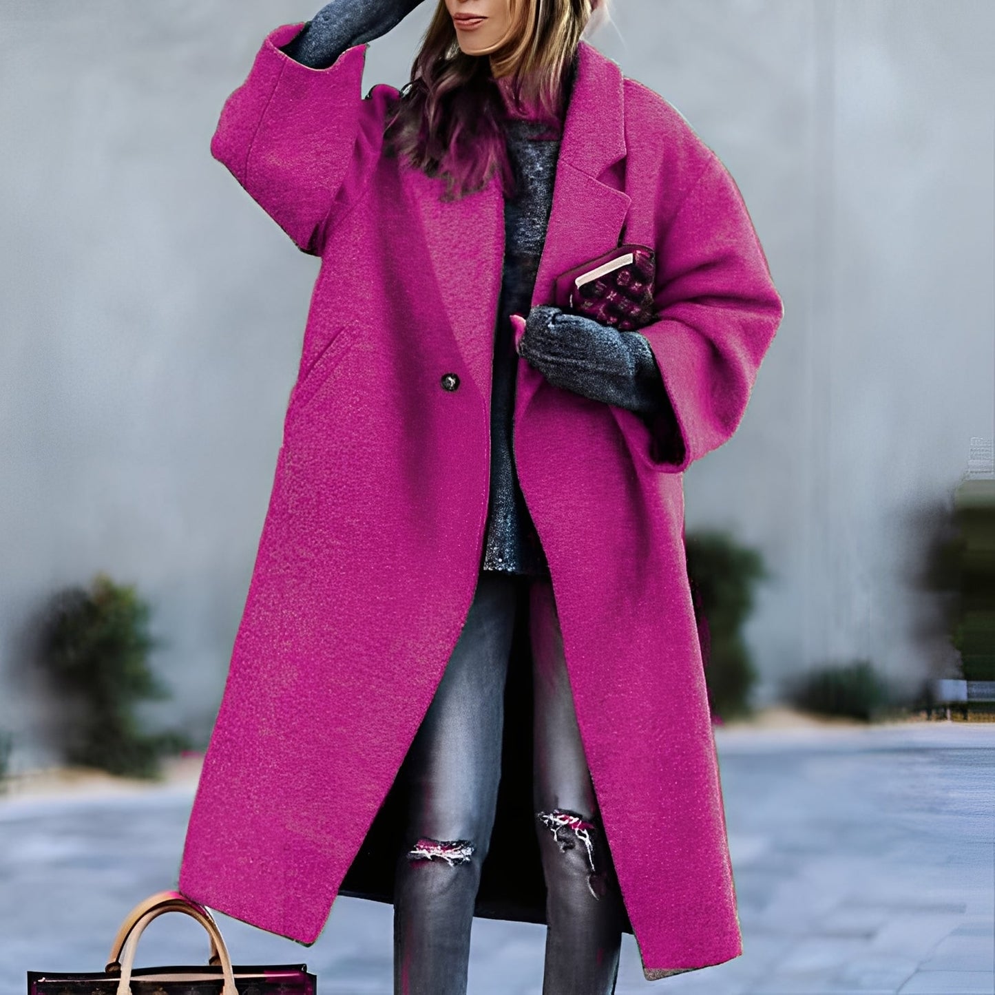 Haylie - Elegant, clasic, lejer mantou pentru femei