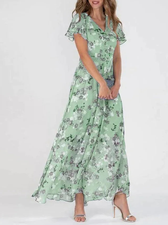 Victoria – Rochie de vară lungă și elegantă cu flori