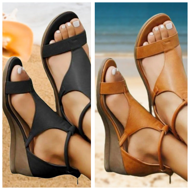 Anne – Sandale ortopedice din piele cu toc