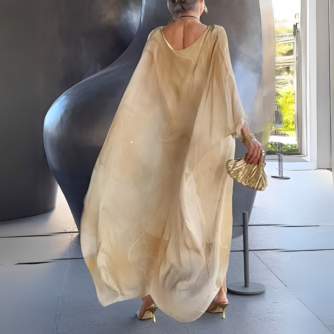 Emory - Rochie modernă din mătase chiffon pentru femei
