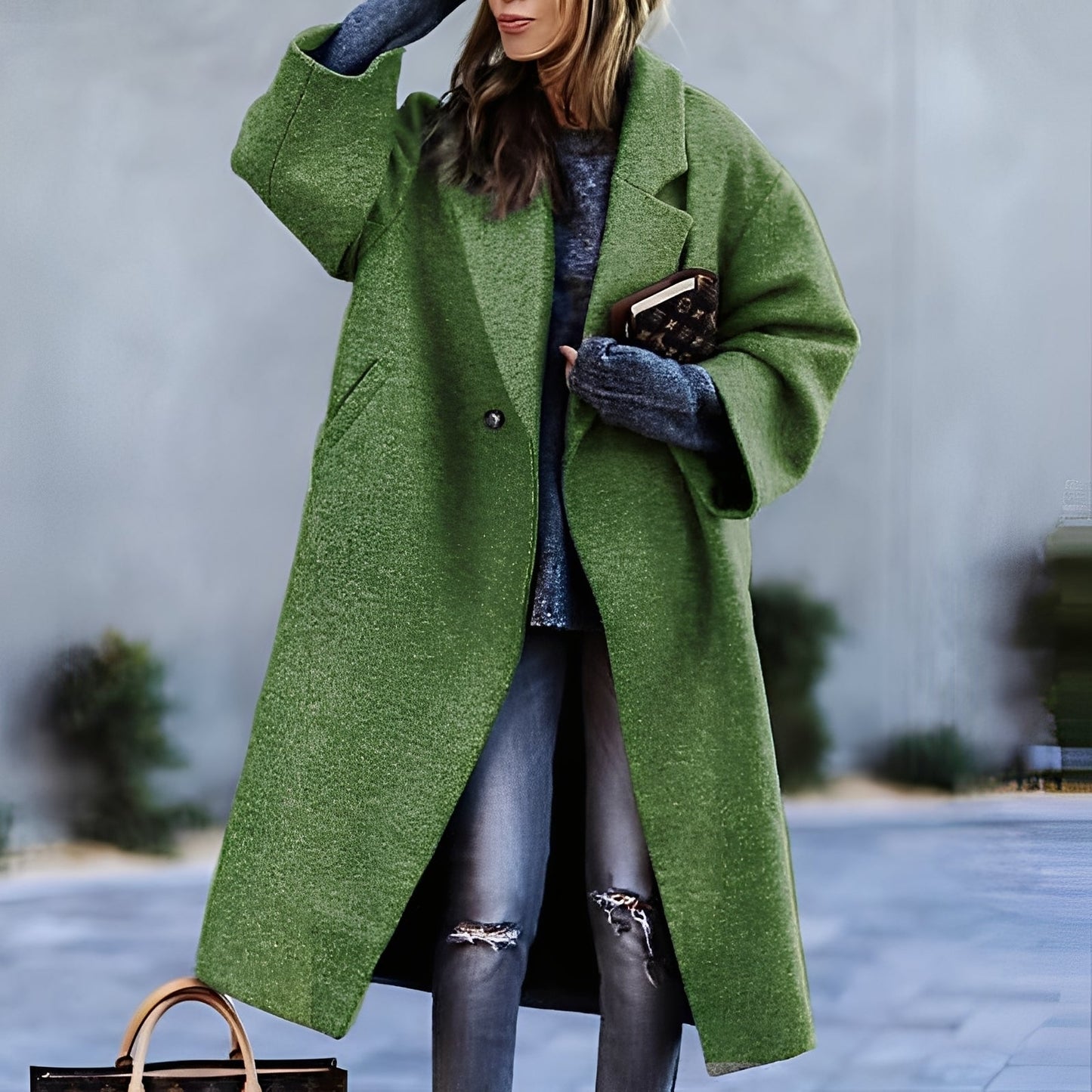 Haylie - Elegant, clasic, lejer mantou pentru femei
