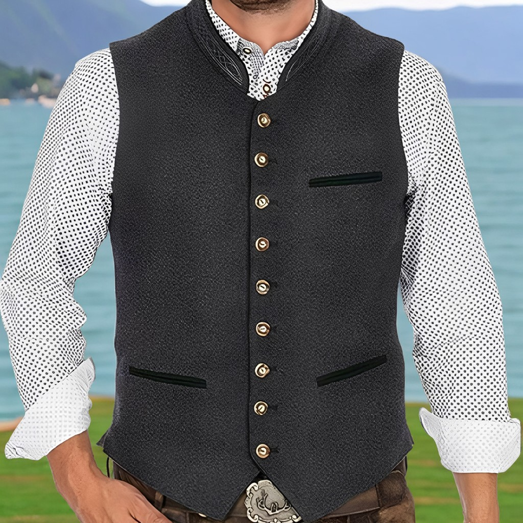 Bradford - Vestă stilată cu nasturi pentru bărbați