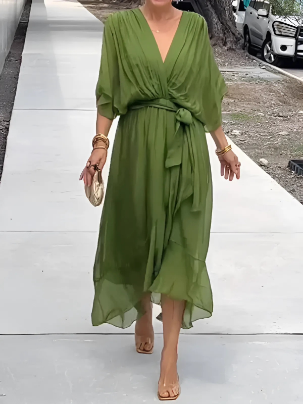 Seraphina – Rochie midi cu închidere în stil rapida