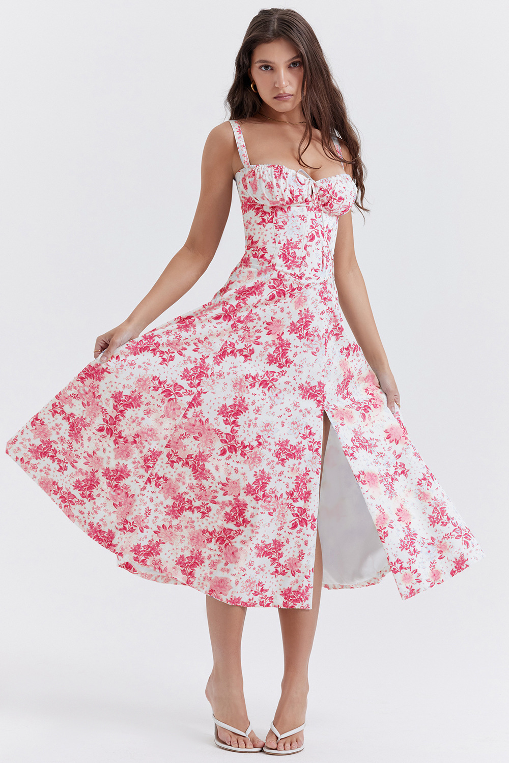 Jacqueline - Rochie Midi Corset Elegantă pentru Dame