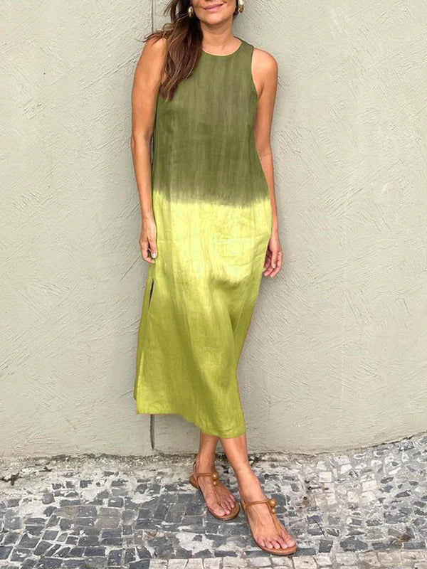 Mabelle - Rochie fără mâneci cu croială lejeră și tie-dye