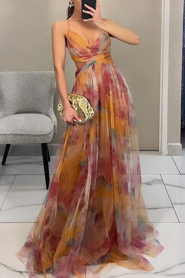 Gwendolyn - Elegant Rochie Maxi cu Imprimeu Floral Damă