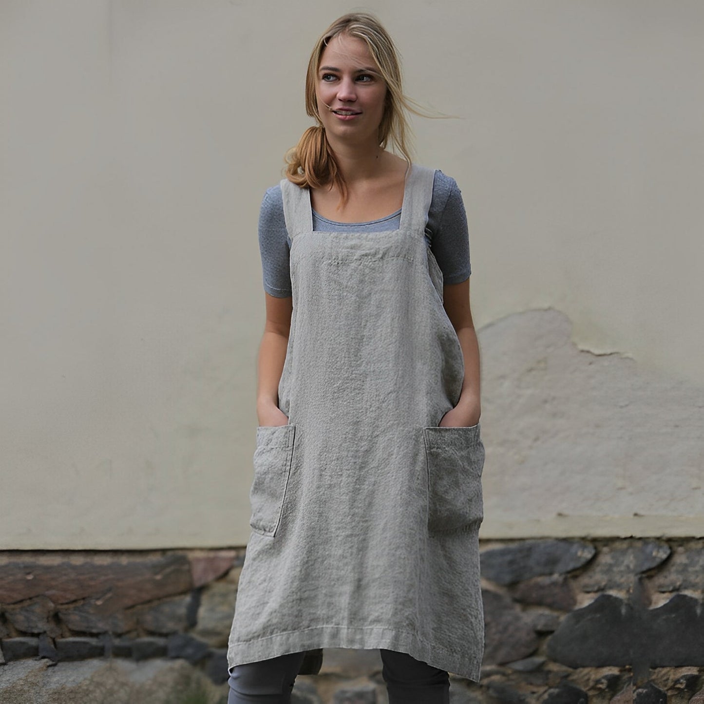Mozelle - Rochie sarafan lejeră cu buzunare pentru femei