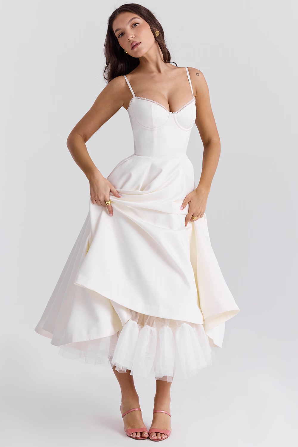 Leona - Rochie Elegantă din Satin pentru Festivități