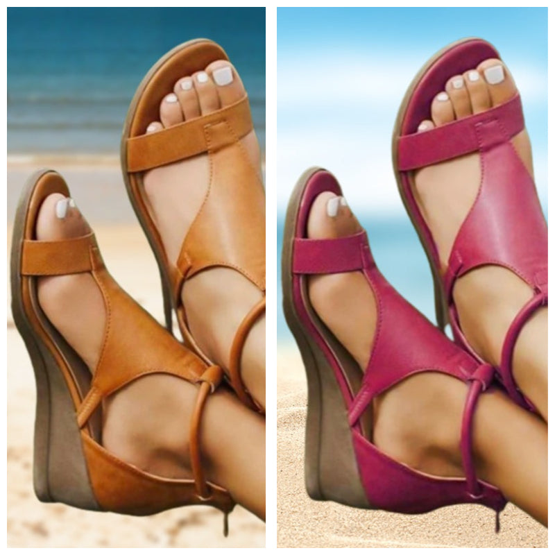 Anne – Sandale ortopedice din piele cu toc