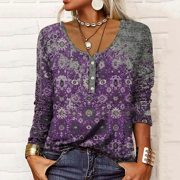 Hilde - Elegant pulover cu model aztec