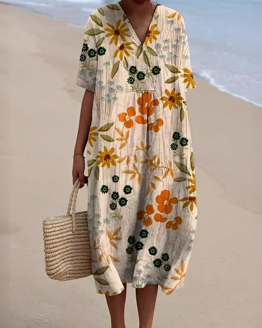Romilly - Rochie de vară cu imprimeu colorat pentru femei