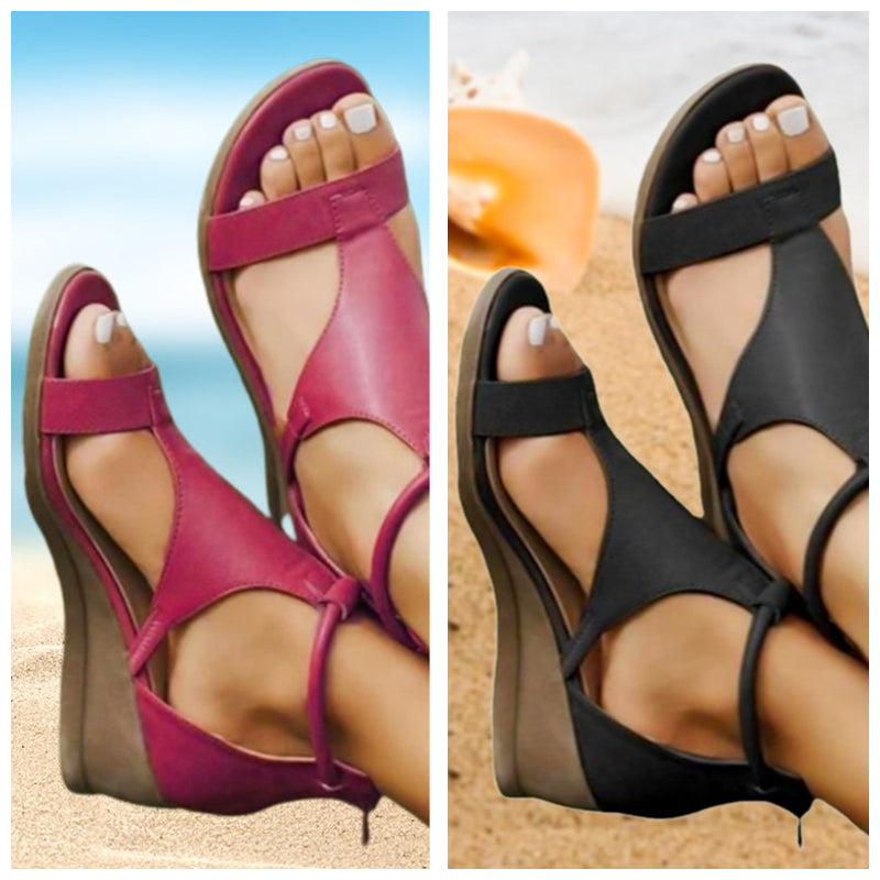 Anne – Sandale ortopedice din piele cu toc