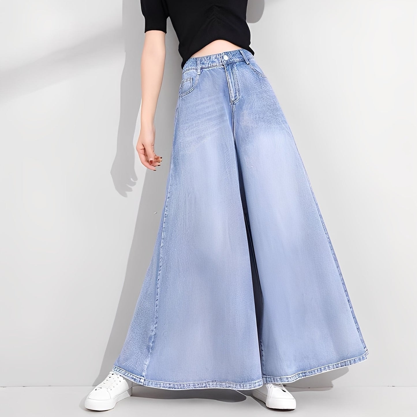 Isabelle - Jeans stilate cu picior larg pentru femei