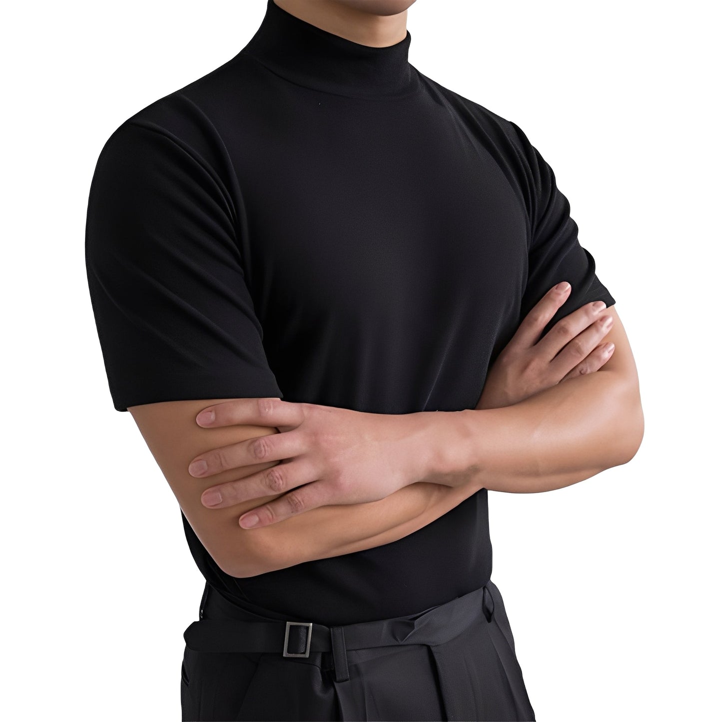 Terence - Cămașă Slim-Fit Casual cu Guler Înalt pentru Bărbați