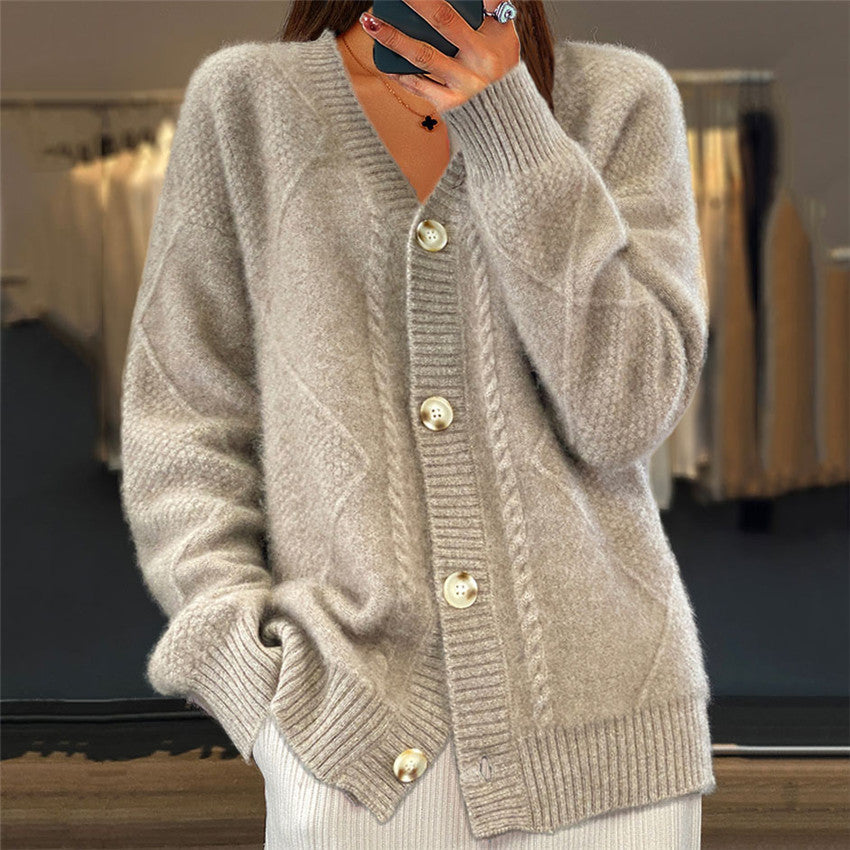 Jocelin - Cardigan lejer cu model brocart pentru femei