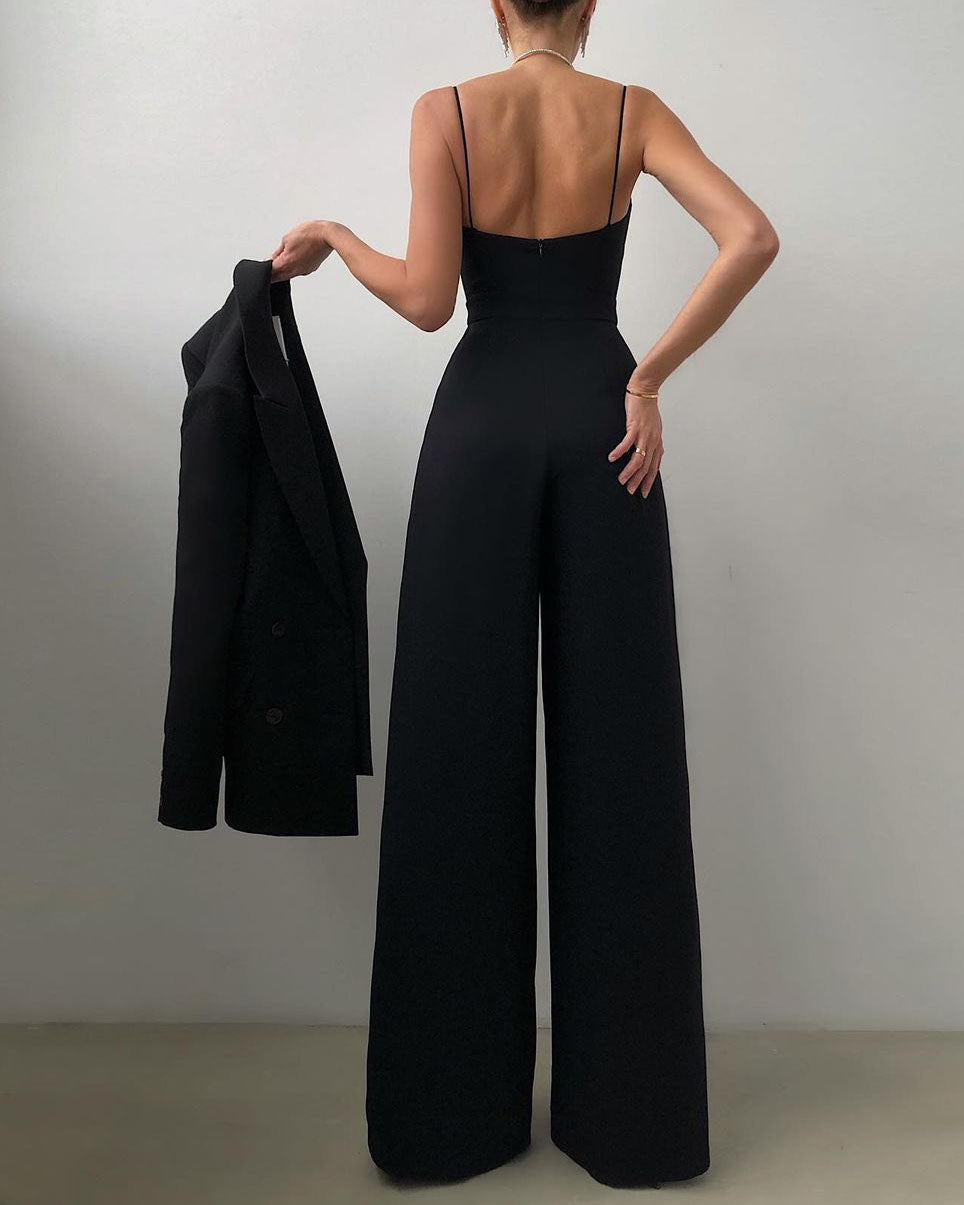Becca - Salopetă Înaltă și Sophisticată cu Talie Înaltă