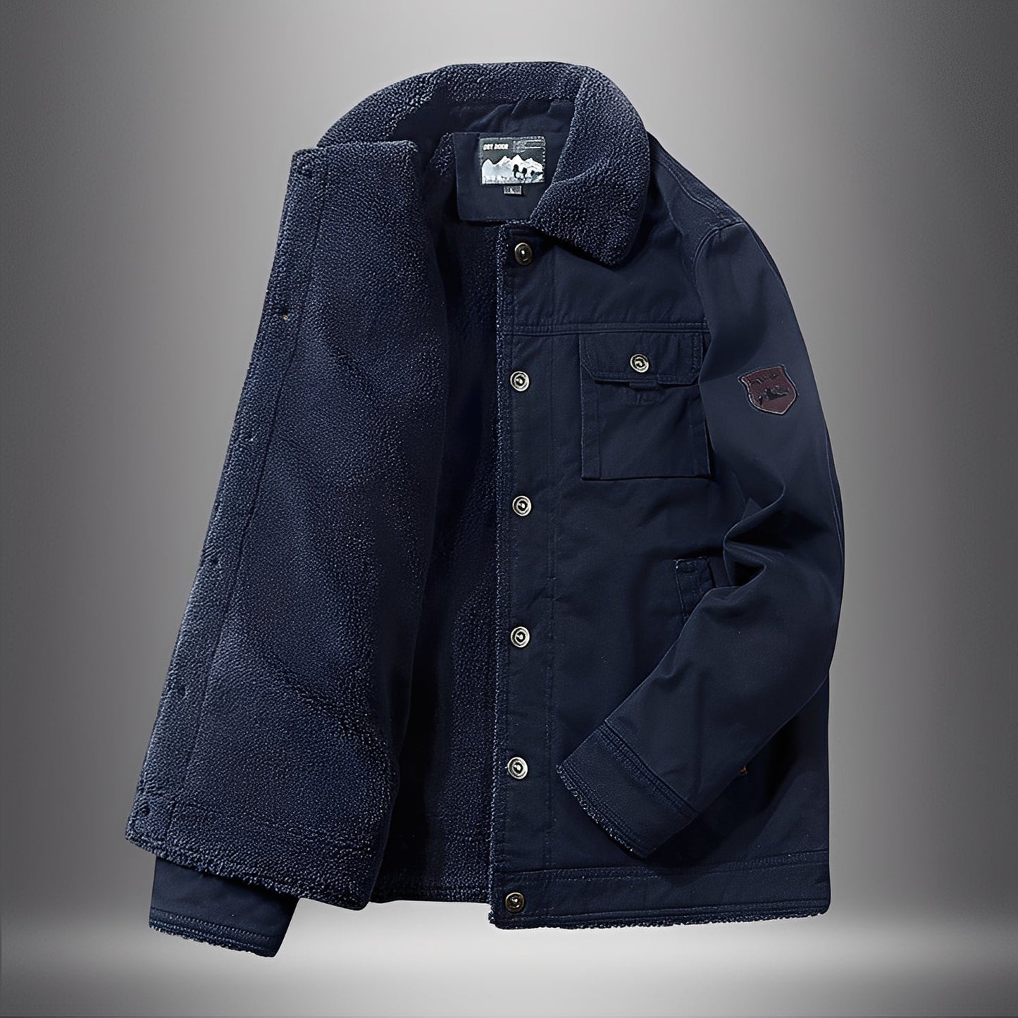 Theo - Moderna, groasă jachetă cu căptușeală de fleece pentru bărbați