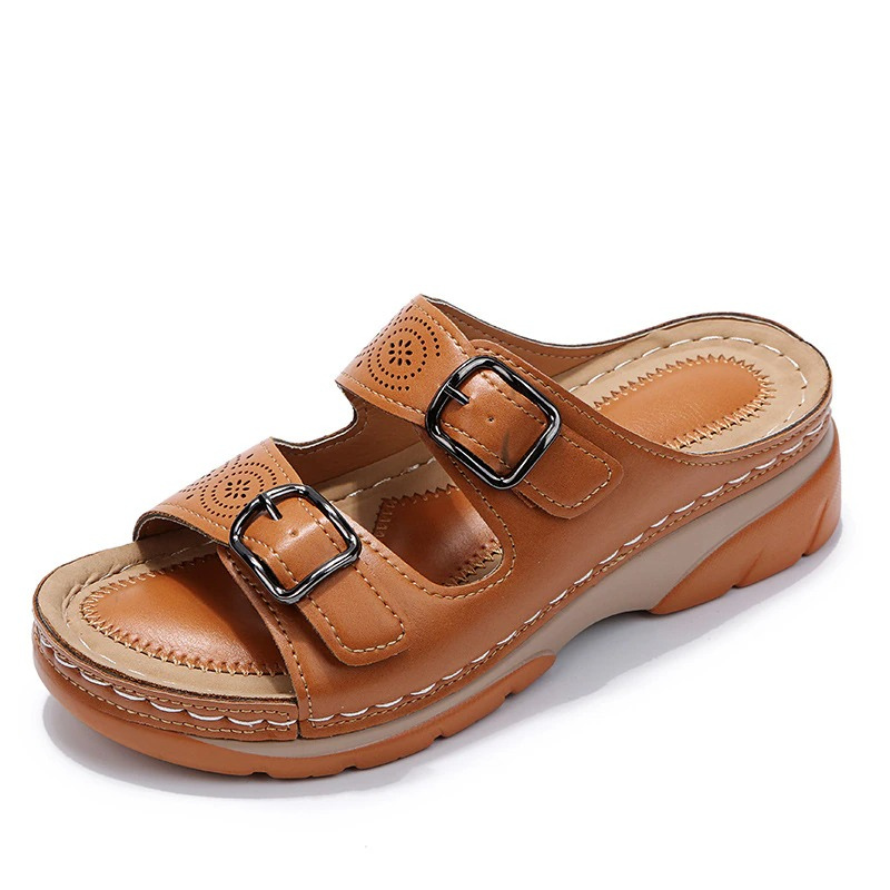 Ariella - Sandale ortopedice cu pană casual pentru femei