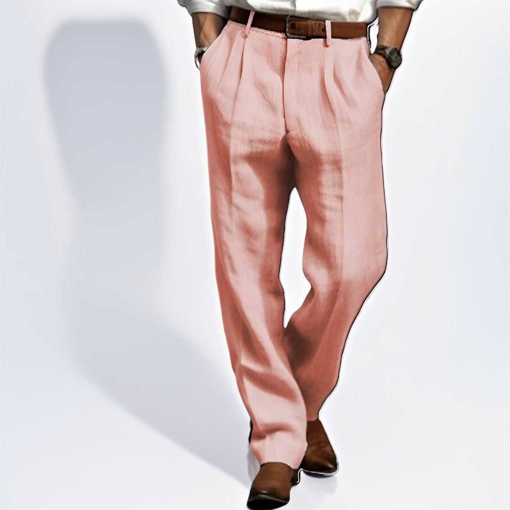 Zaiden - Pantaloni retro cu picior drept pentru bărbați