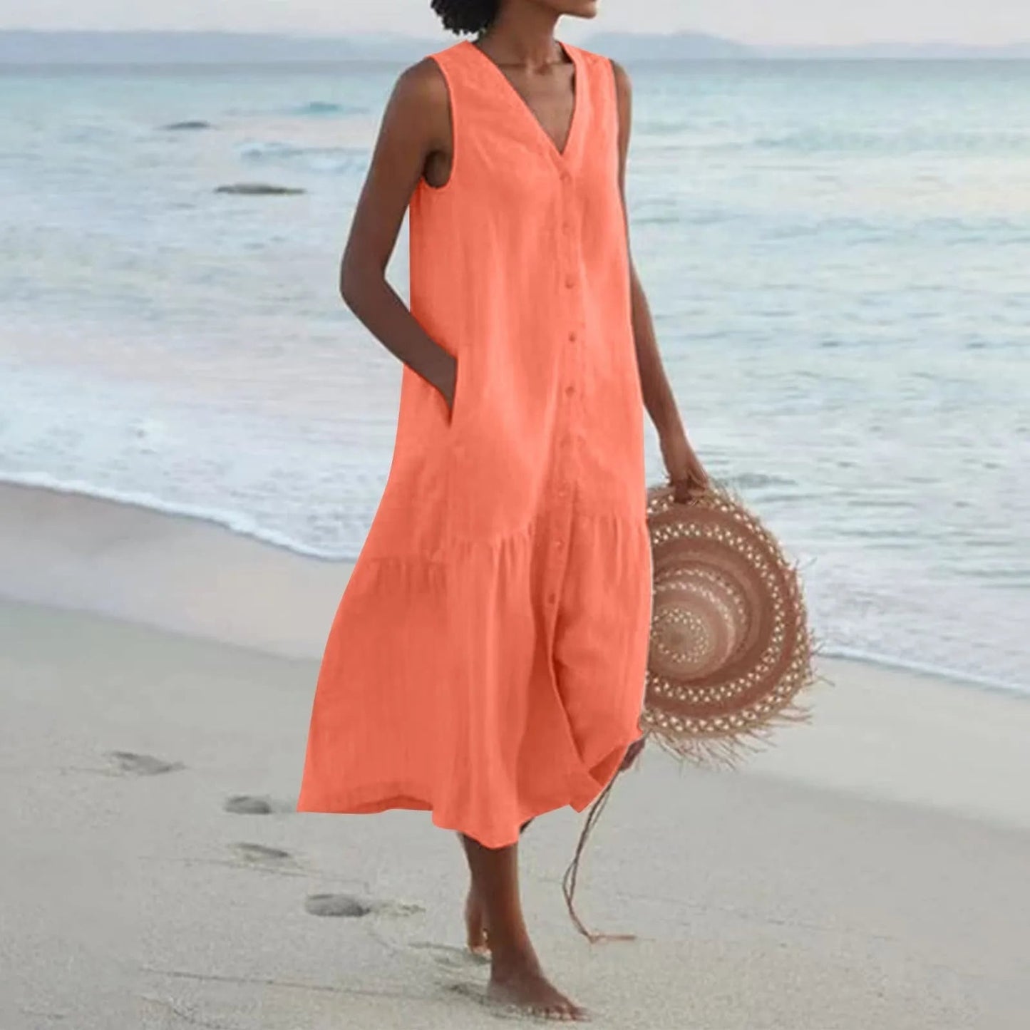 Lena - Rochie premium cu decolteu în V
