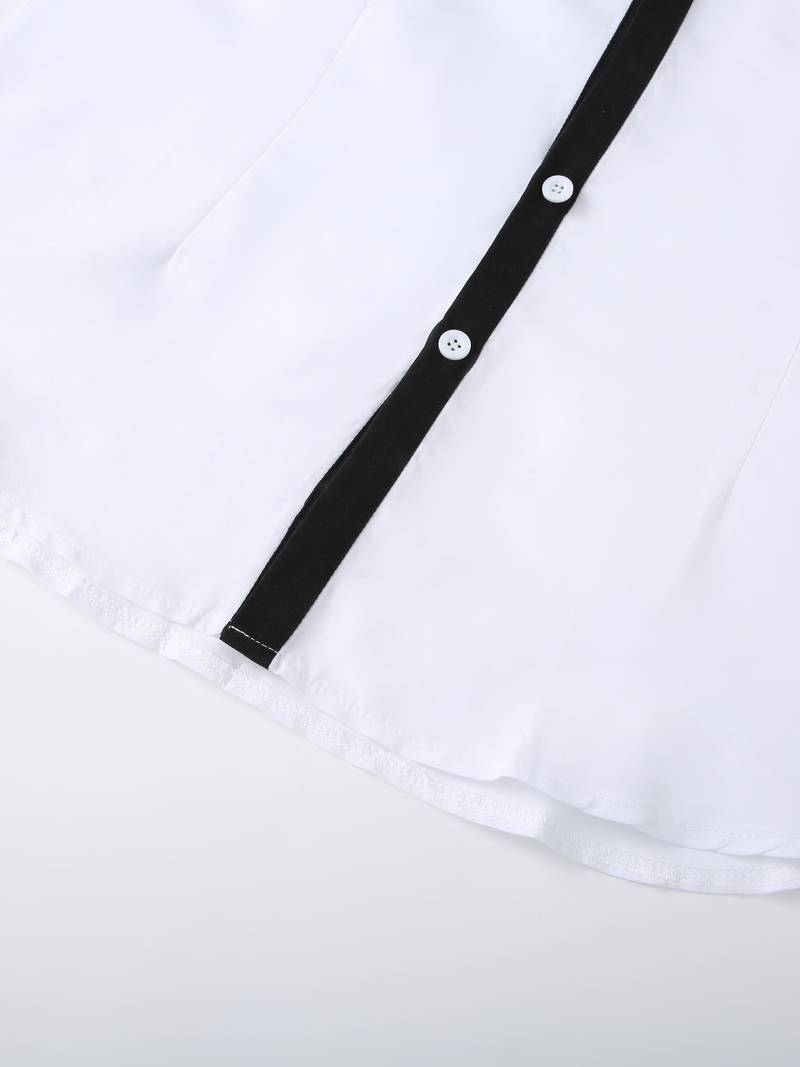 Tonie – Cămașă Elegantă cu Contrast cu Croială Modernă