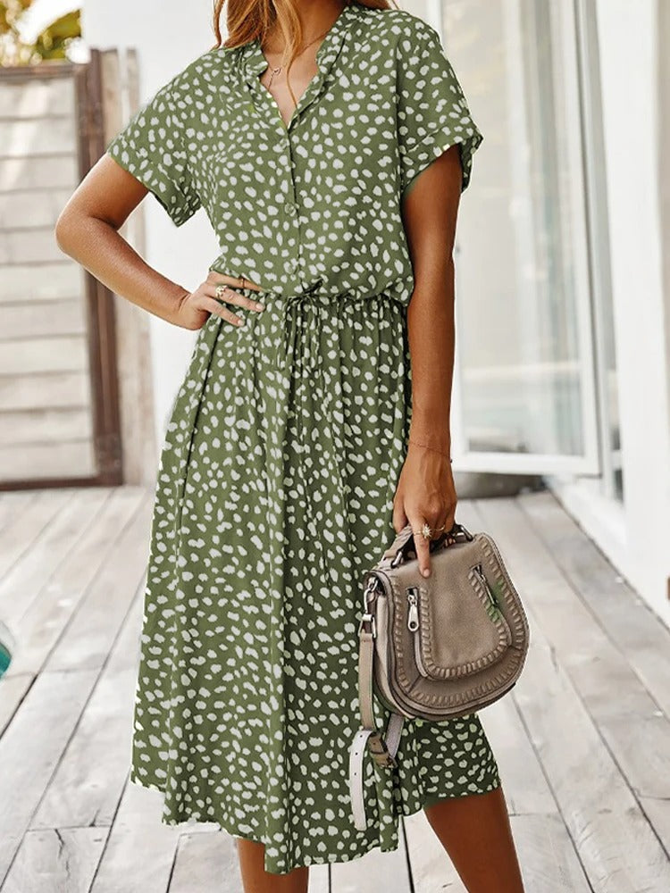 Vexana - Rochie de Vară Lejeră Damă cu Imprimeu Elegant