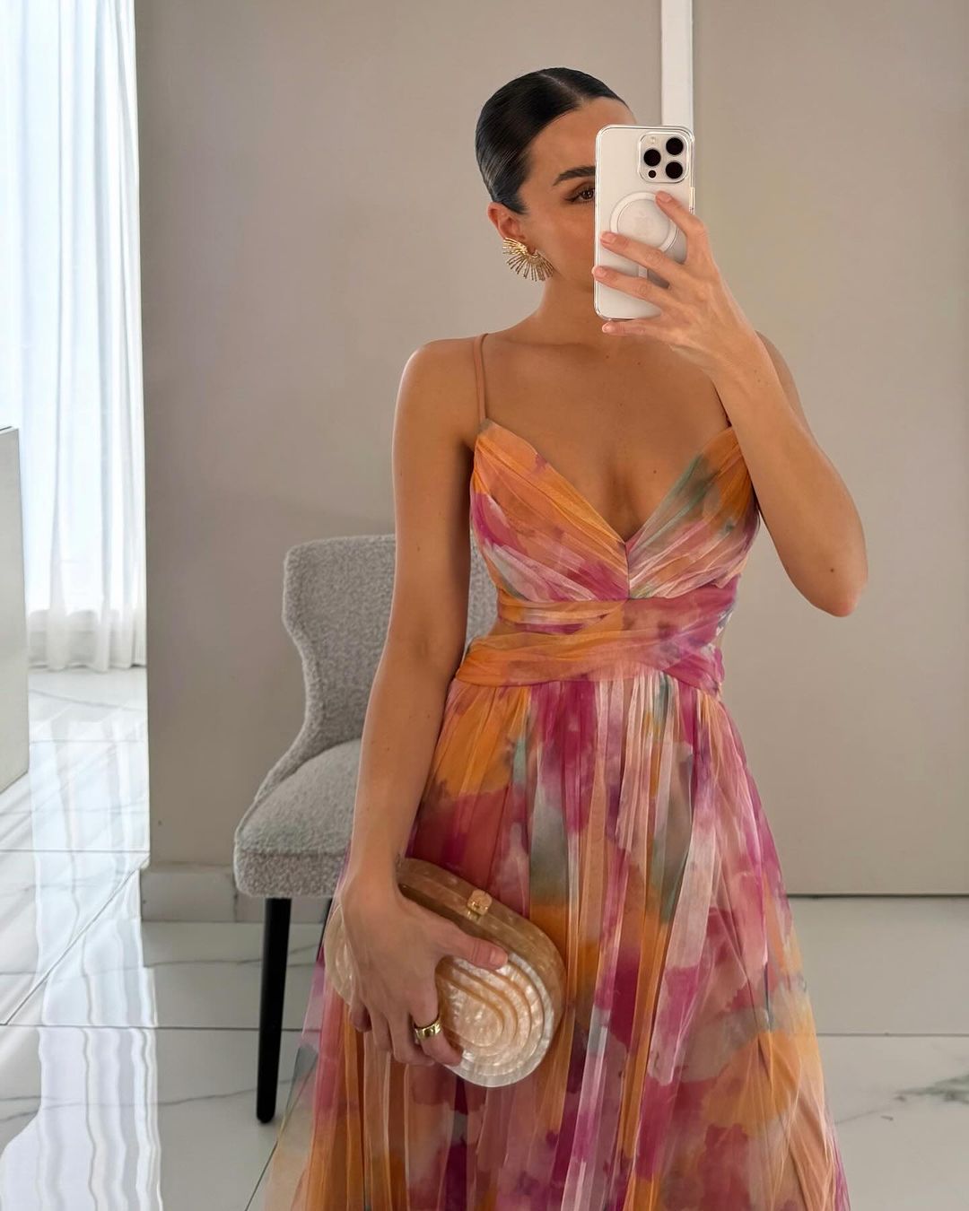 Gwendolyn - Elegant Rochie Maxi cu Imprimeu Floral Damă