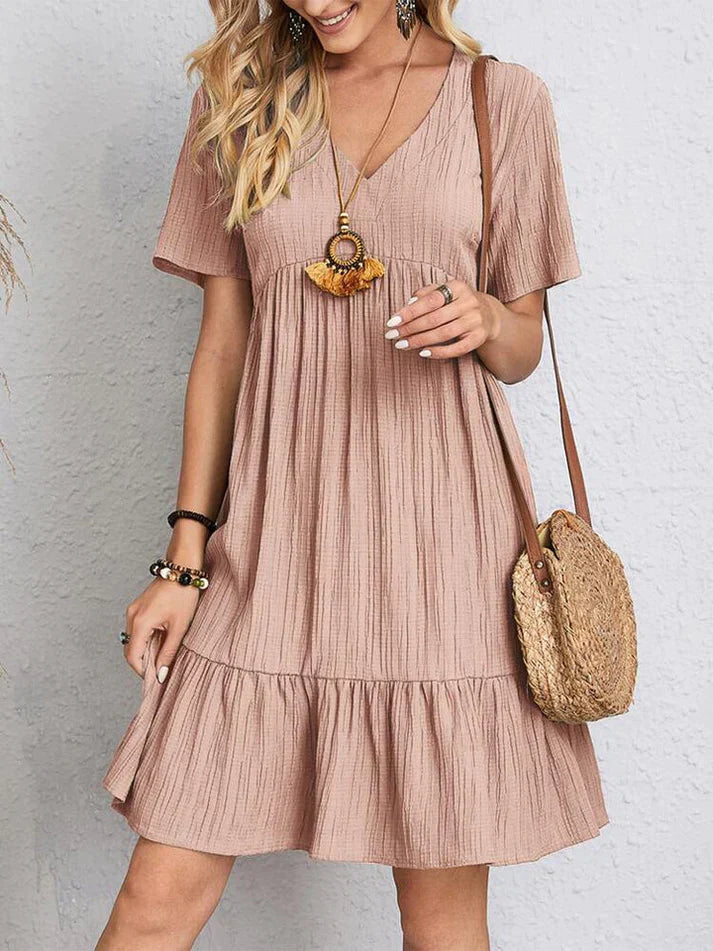 Julia - Rochie V-Neck Feminină și Fluidă