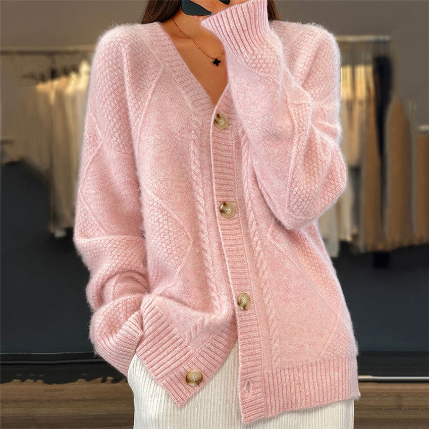 Jocelin - Cardigan lejer cu model brocart pentru femei