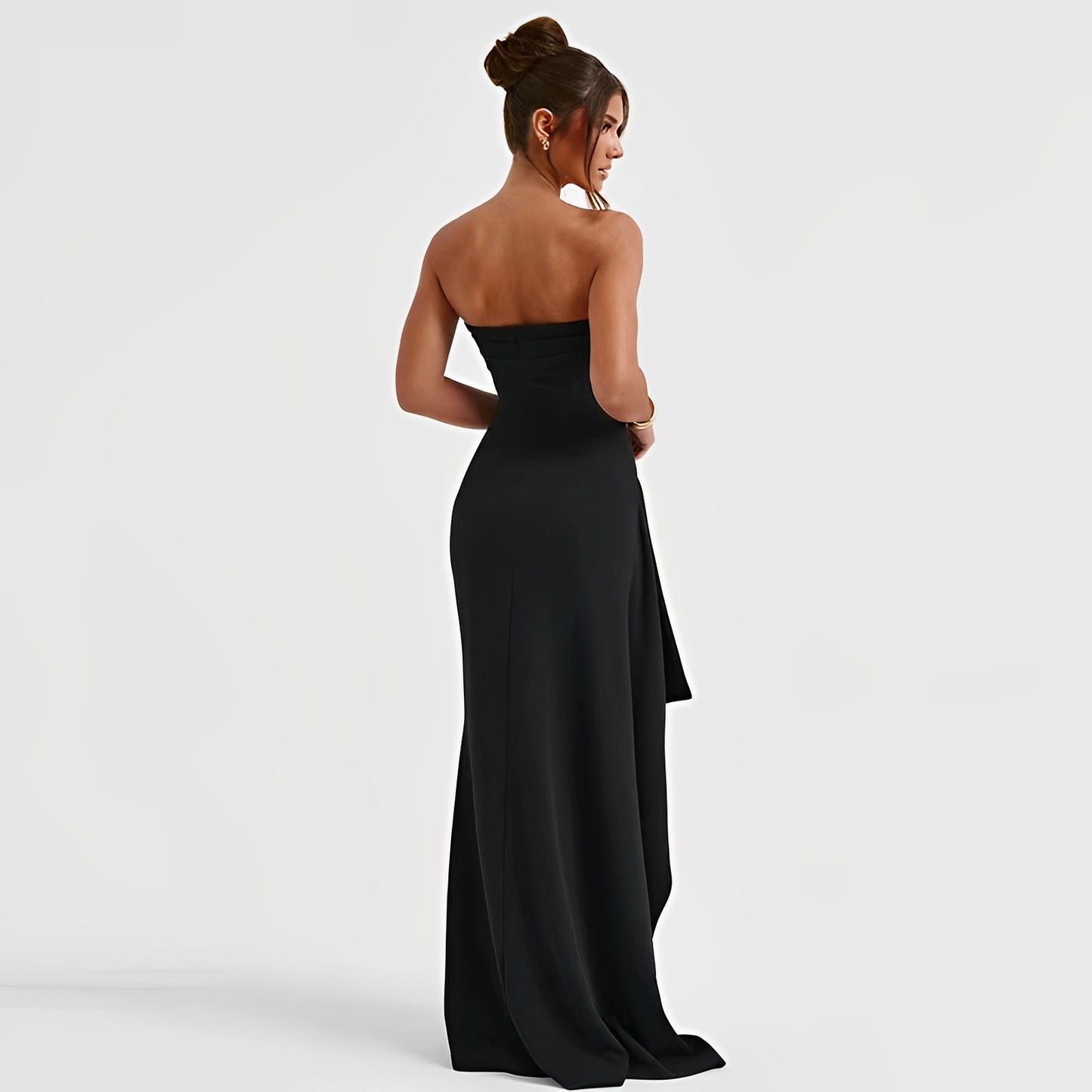 Aubree - Rochie elegantă fără spate cu slit pentru femei