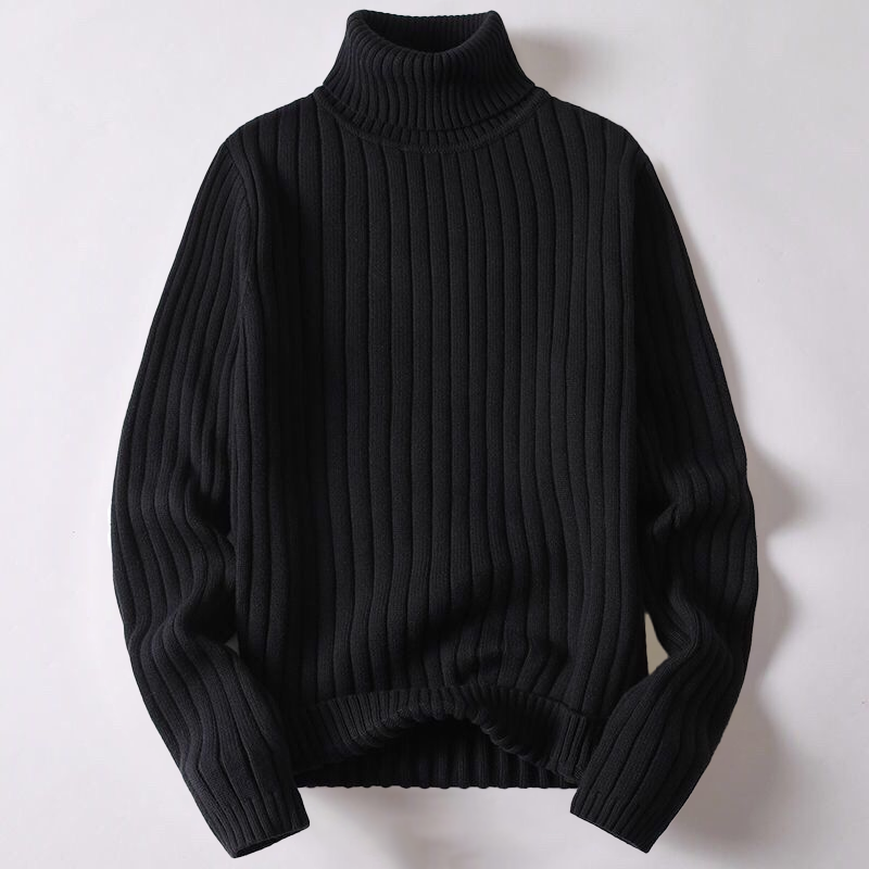 Vincenzo - Elegant Pulover Guler Înalt din Lână Merino