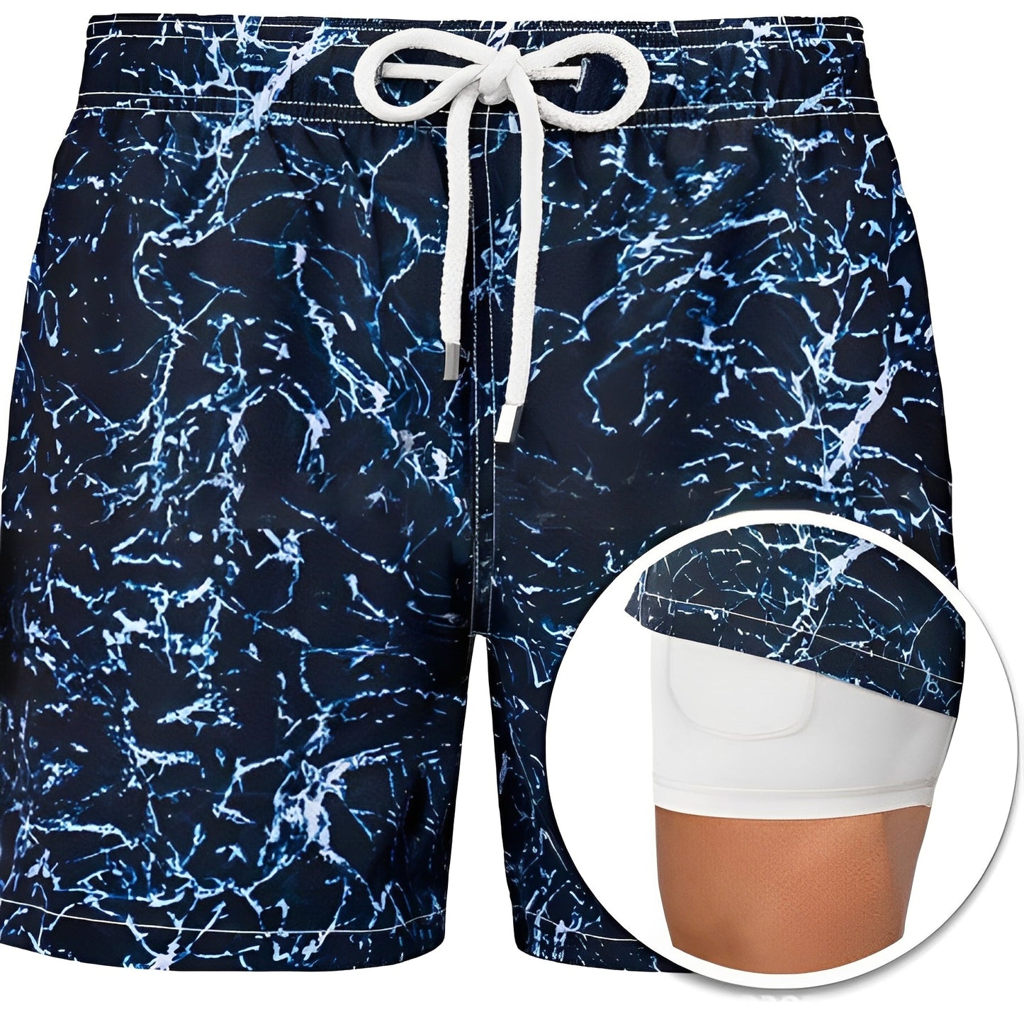 Edric - Pantaloni scurți de baie imprimați și eleganți pentru bărbați