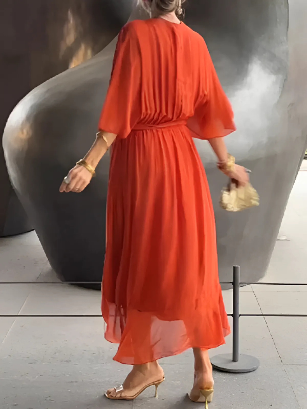 Seraphina – Rochie midi cu închidere în stil rapida