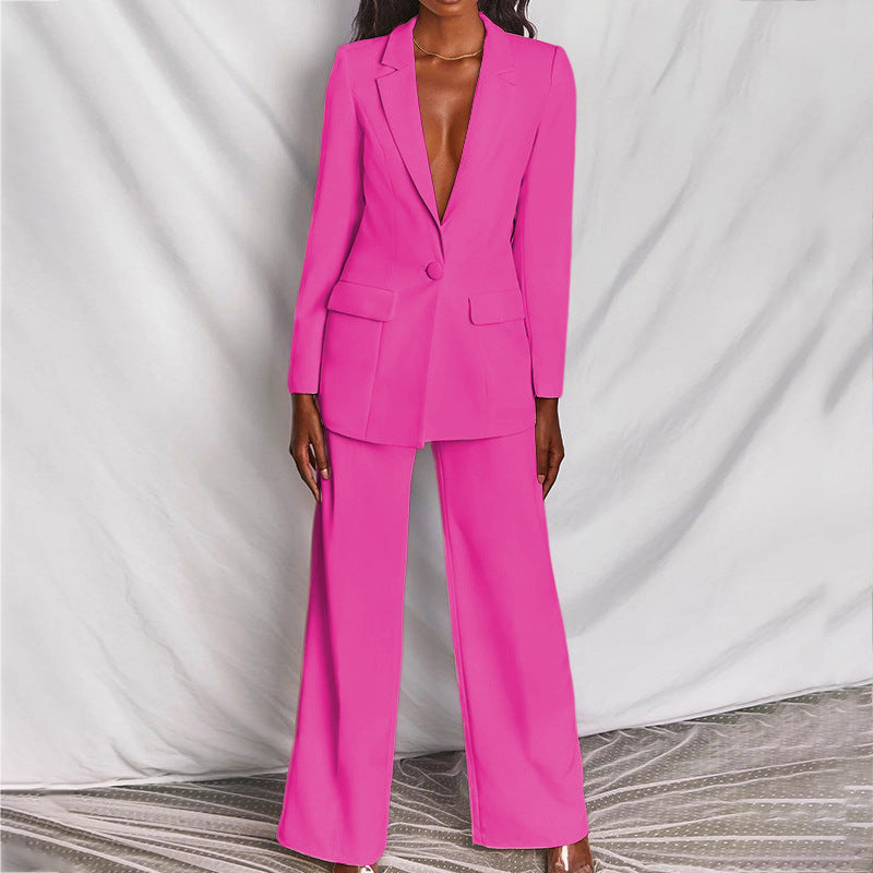 Celeste – Costum elegant sacou și pantaloni