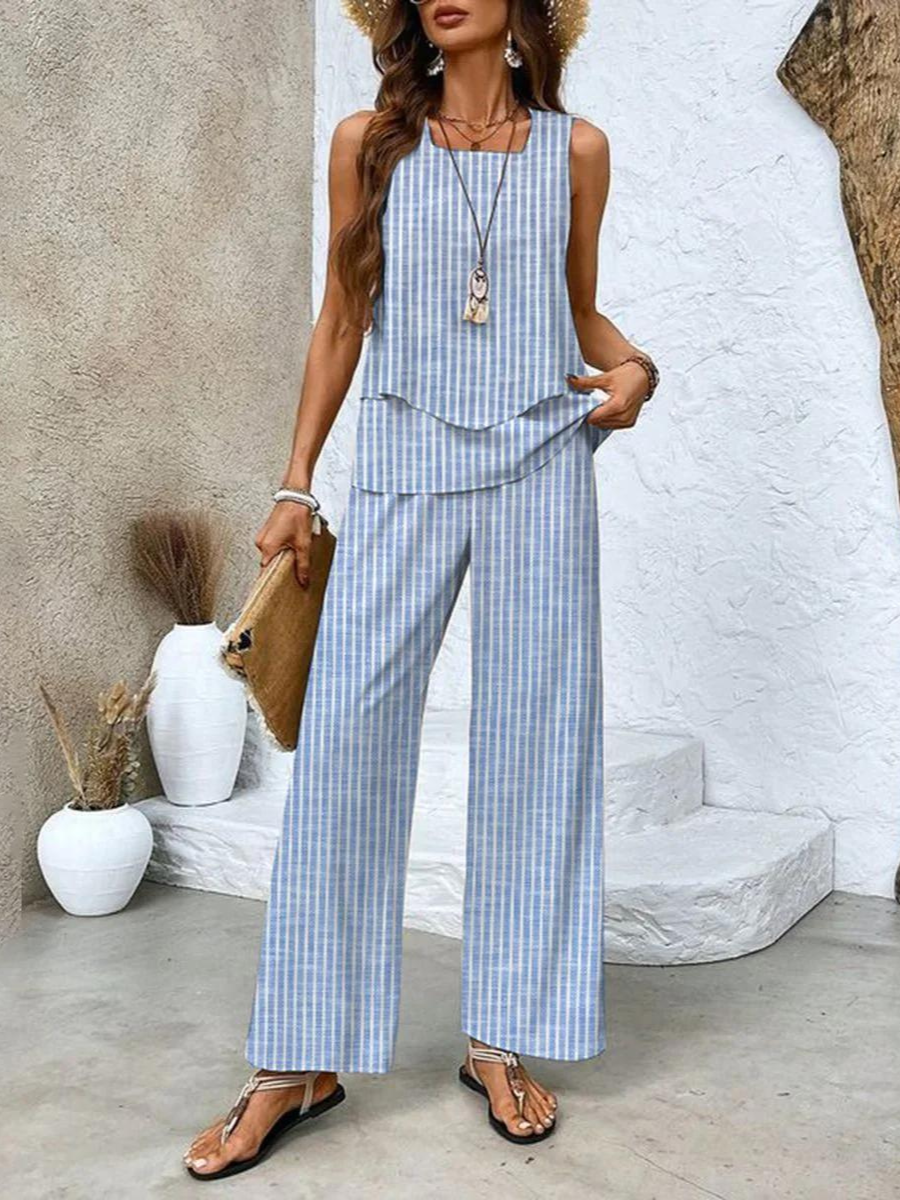 Malia - Set Costum Dama Trend Fără Mâneci