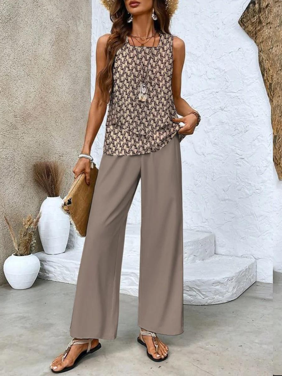 Malia - Set Costum Dama Trend Fără Mâneci