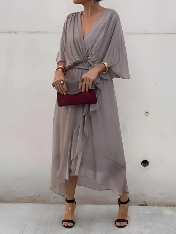 Seraphina – Rochie midi cu închidere în stil rapida