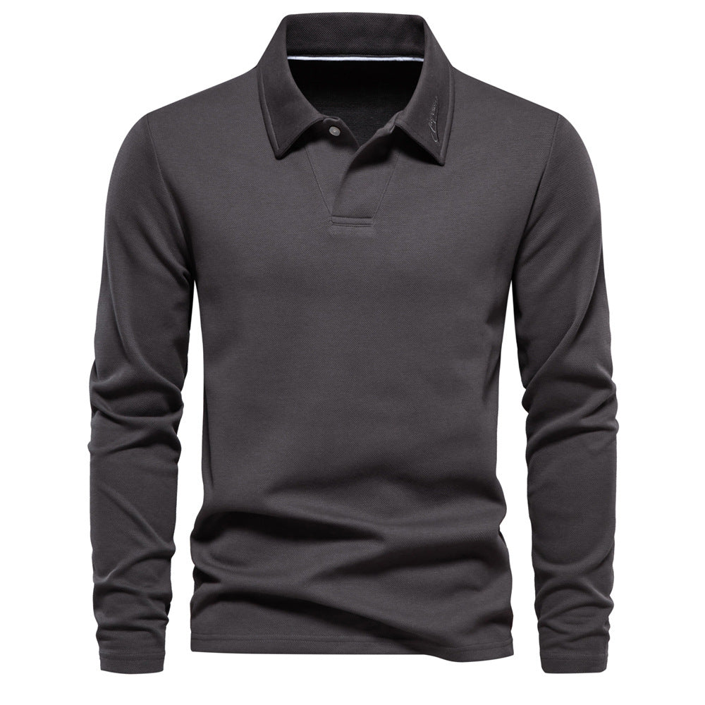 Elvin - Lässiges, formelles Langarm-Poloshirt für Herren