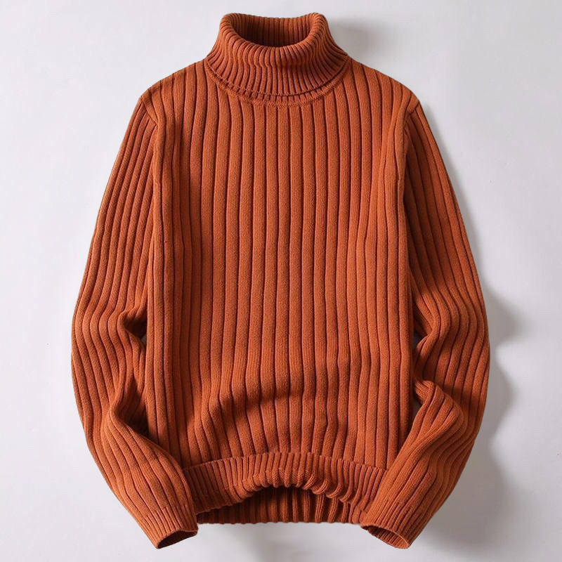 Vincenzo - Elegant Pulover Guler Înalt din Lână Merino
